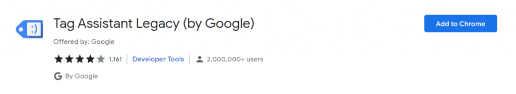 extensão do Chrome Tag Assistant